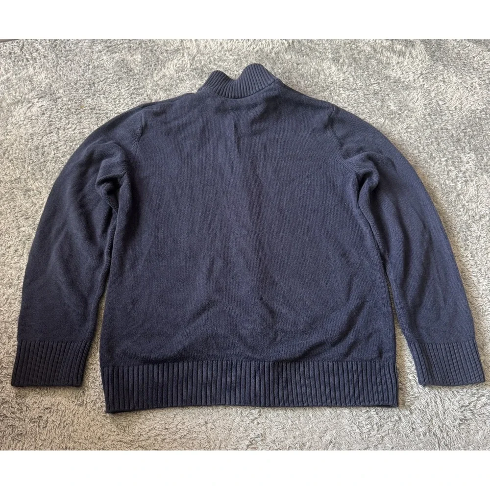 The Children's Place Boys Beta Academy Cardigan 10/12 Navy Blue Full Zip Knit